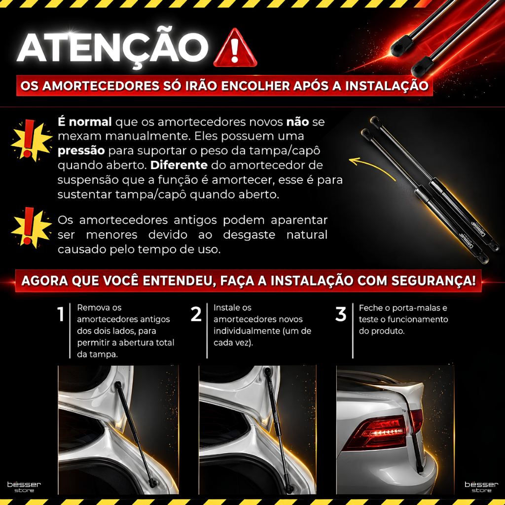 Par Pistão a Gás Tampa Porta Malas Celta Amortecedor Tampa Traseira Chevrolet Celta 2001 à 2016