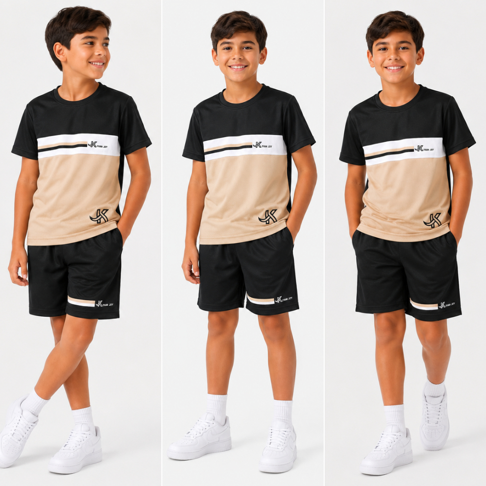 Conjunto Infantil Masculino Verão Camiseta + Bermuda levinha Esportivo Adolescente Tamanho 2/16 Anos