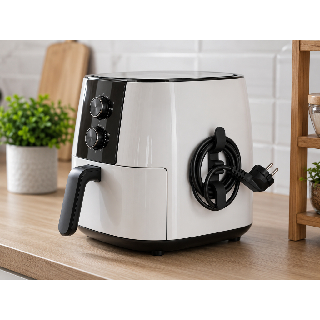 Organizador de Cabos Adesivo para Air Fryer, Cafeteira e Eletrodomésticos