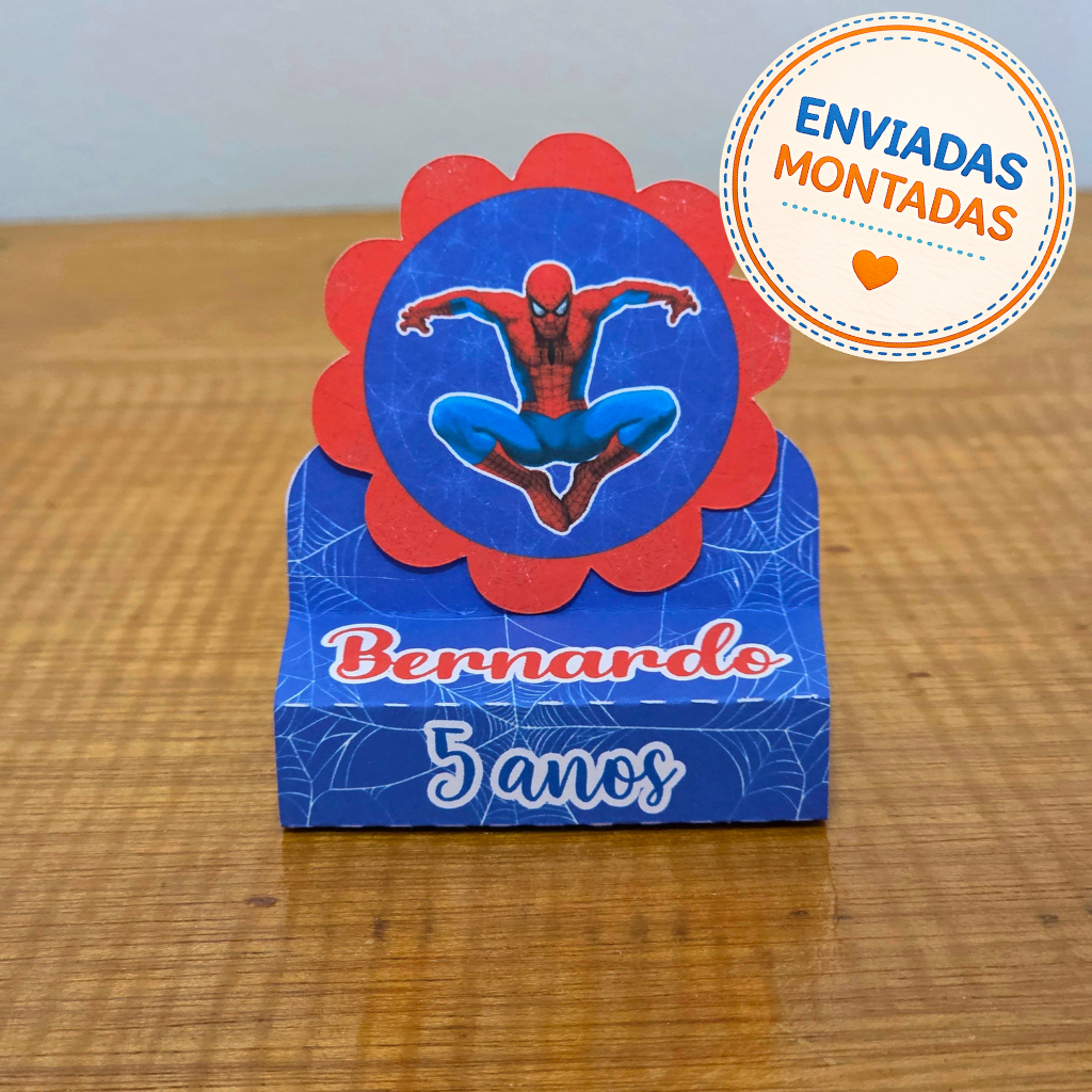 Porta Bis Duplo Homem Aranha - Lembrancinha - Mimos - Personalizado Festa de Aniversário