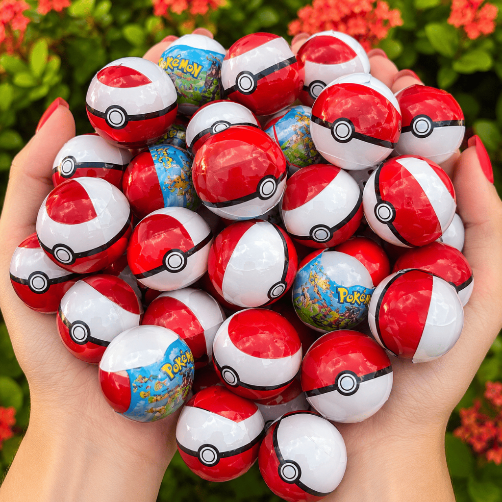 Pokébolas com Miniaturas Pokémon – Kit com 12/24/48 Unidades Lacradas e Sortidas | Presente e Festa
