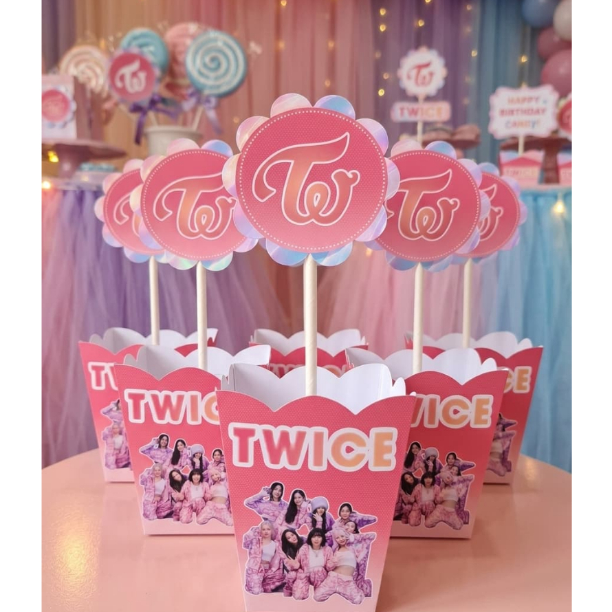 Centro de mesa cachepô personalizado| Twice Kpop | decoração festa mesa de convidados| lembrancinhas