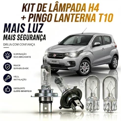 Lampada farol BAIXO / ALTO + LANTERNA MOBI 2016 ATÉ 2024