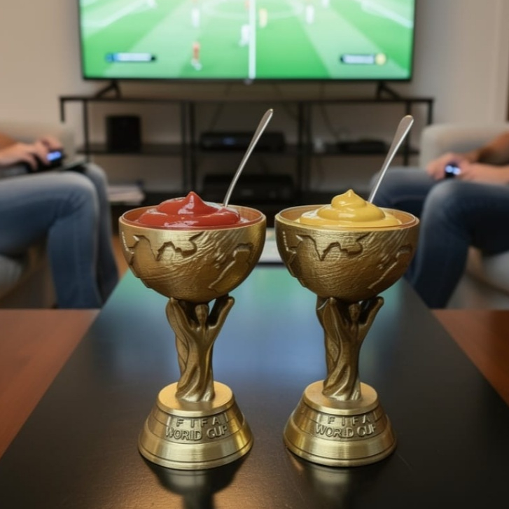 Taça Copa do Mundo 2026 + Chaveiro de Brinde | Porta molho Torcedor | Presente | Decoração
