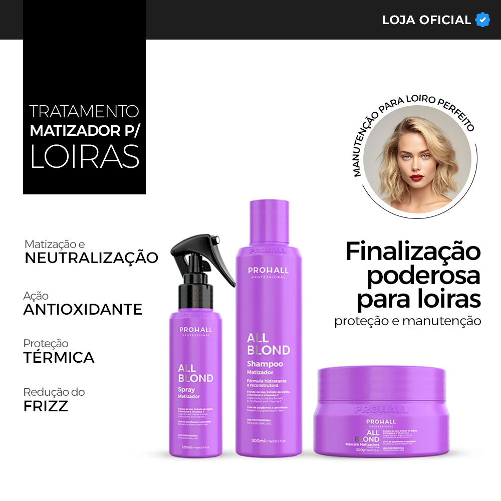 Kit All Blond Manutenção e Nutrição para Loiros
