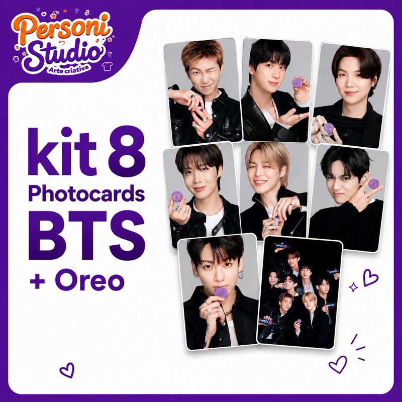 KIT 8 PHOTOCARDS BTS + OREO | FANMADE