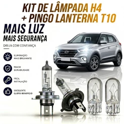 LAMPADA FAROL ALTO/BAIXO + BRINDE CRETA 2017 ATÉ 2021
