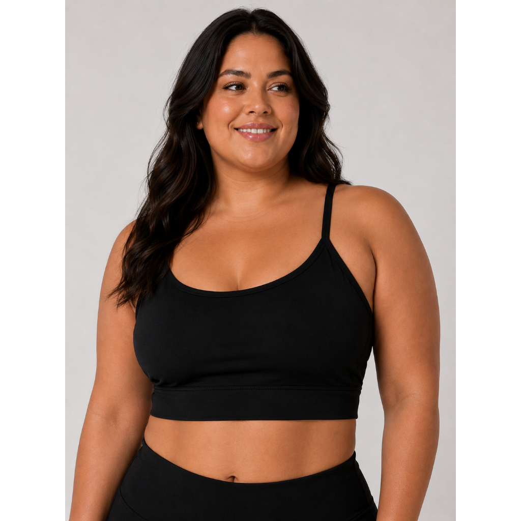Top  Academia Plus Size Esportivo Feminino Alça Fina Alta Sustentação e Conforto para Academia Curve
