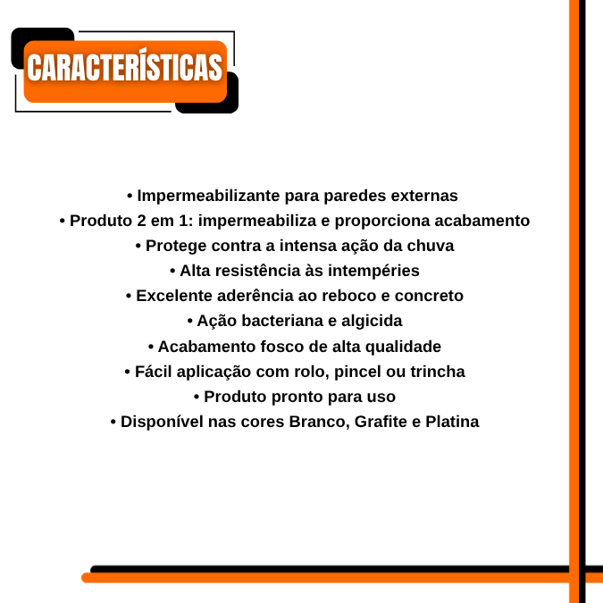 Imperparede Bautech 20kg Impermeabilizante Parede Externa Branco Grafite Platina Chuva — imagem 2 de 2