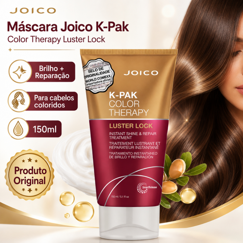 Máscara Joico K-Pak Color Therapy Luster Lock 150ml Brilho e Reparação