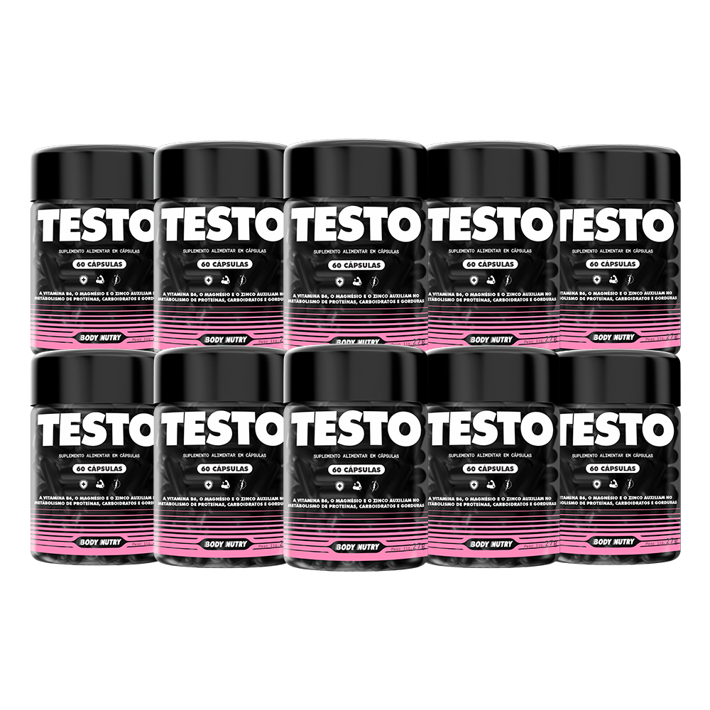 10x Testo Feminy (Boro + ZMA + Magnésio) Força Energia e Disposição - 600 Cápsulas - Body Nutry