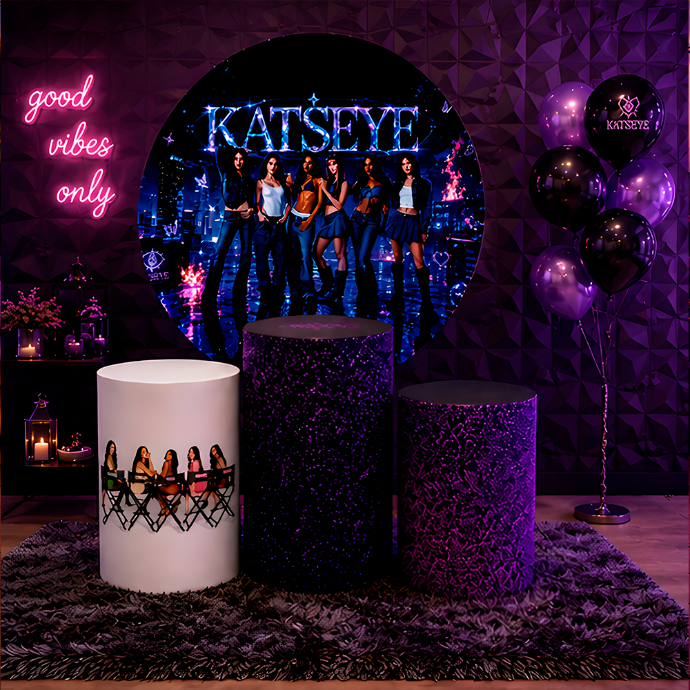 Kit Capas Painel Tema Girlgroups Katseye Lançamento Festa