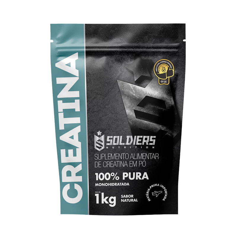 Creatina Monohidratada em Pó 100% Pura Importada Soldiers Nutrition