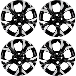Jogo Calota Chevrolet Onix Prisma Roda Aro 15 2021 Preto Prata Gm