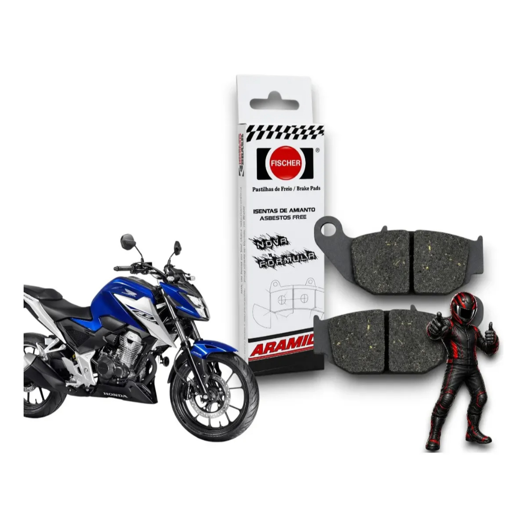 Pastilha Freio Traseira Honda Cb300f Twister 2023 Até 2026