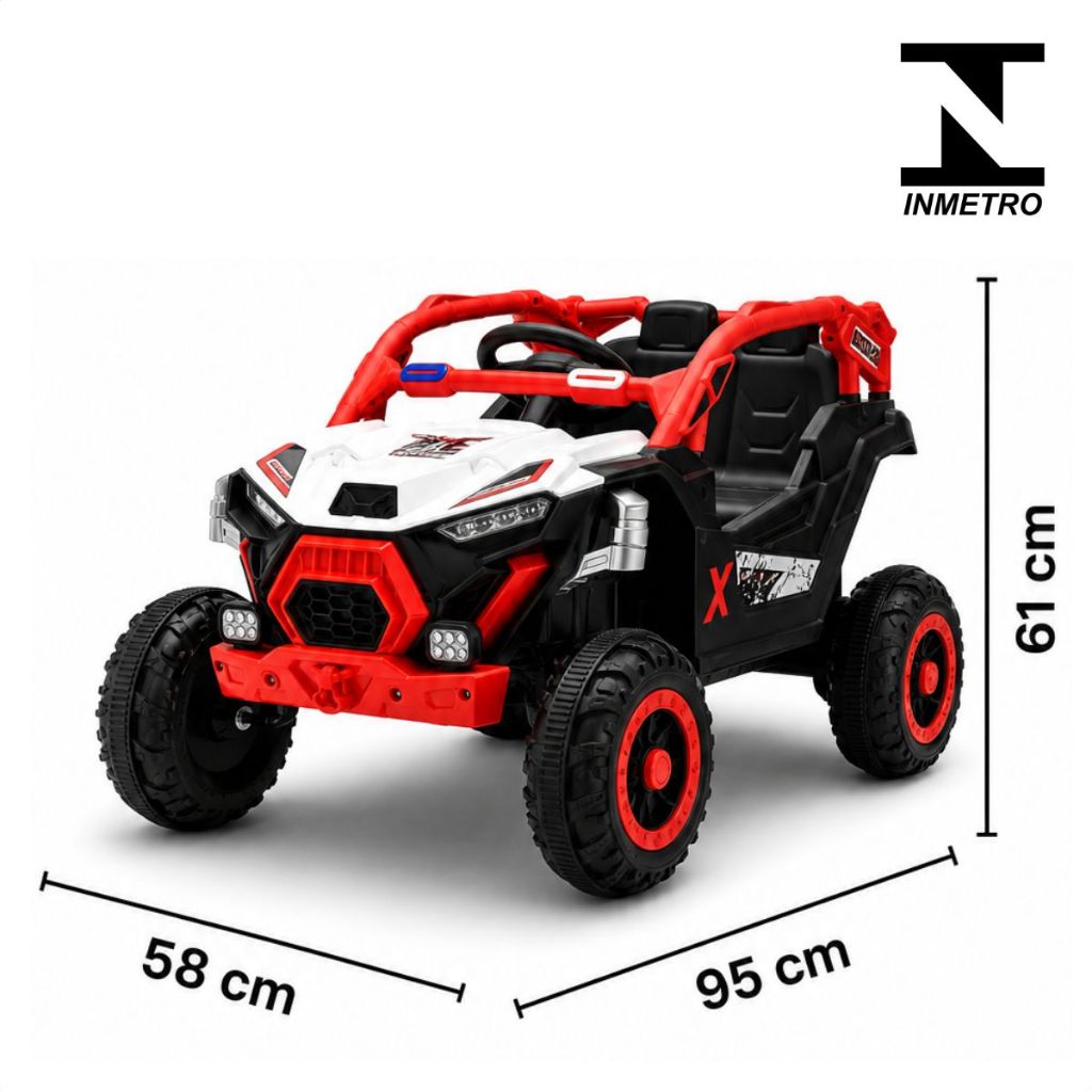 Carro Elétrico Jipe Infantil Utv 12v Controle Remoto Sons e Luz · foto 2