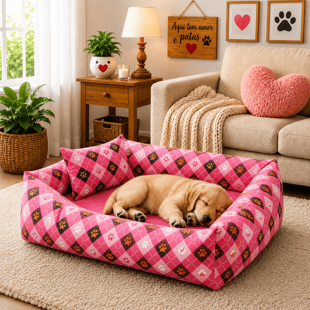 Caminha Pet Premium para Cachorro e Gato Super Macia Lavável com Almofada M G GG