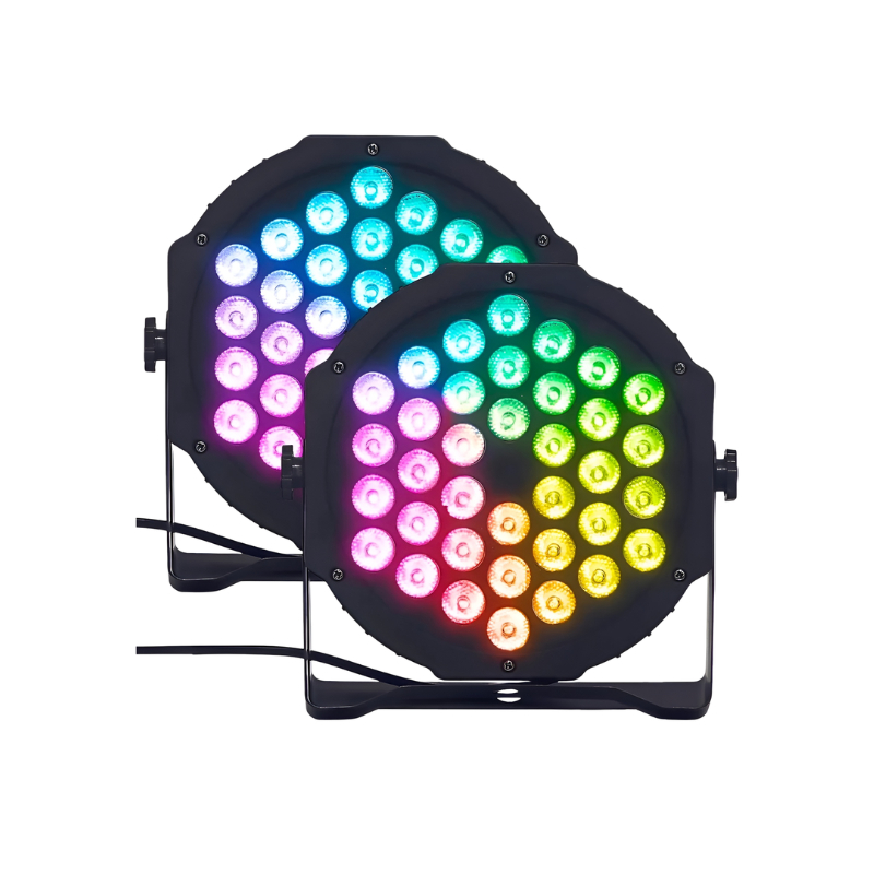 Canhão Refletor 18 36 e 54 LEDS  Jogo de Luz Par RGB dmx Strobo Iluminação Balada Festa Bivolt DJ