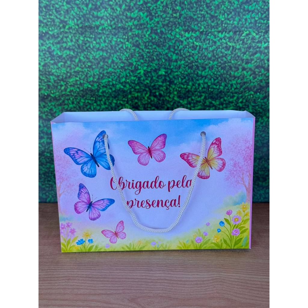 Sacolinha Surpresa G Jardim das Borboletas G PEGUE E MONTE (ENVIO RÁPIDO) aniversário/personalizados chá festa infantil