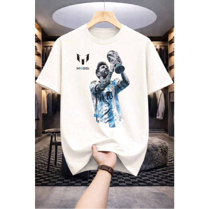 Camiseta Premium Lionel Messi Futebol Goat Malha Algodão L10 Lançamento 2026 — imagem 2 de 2