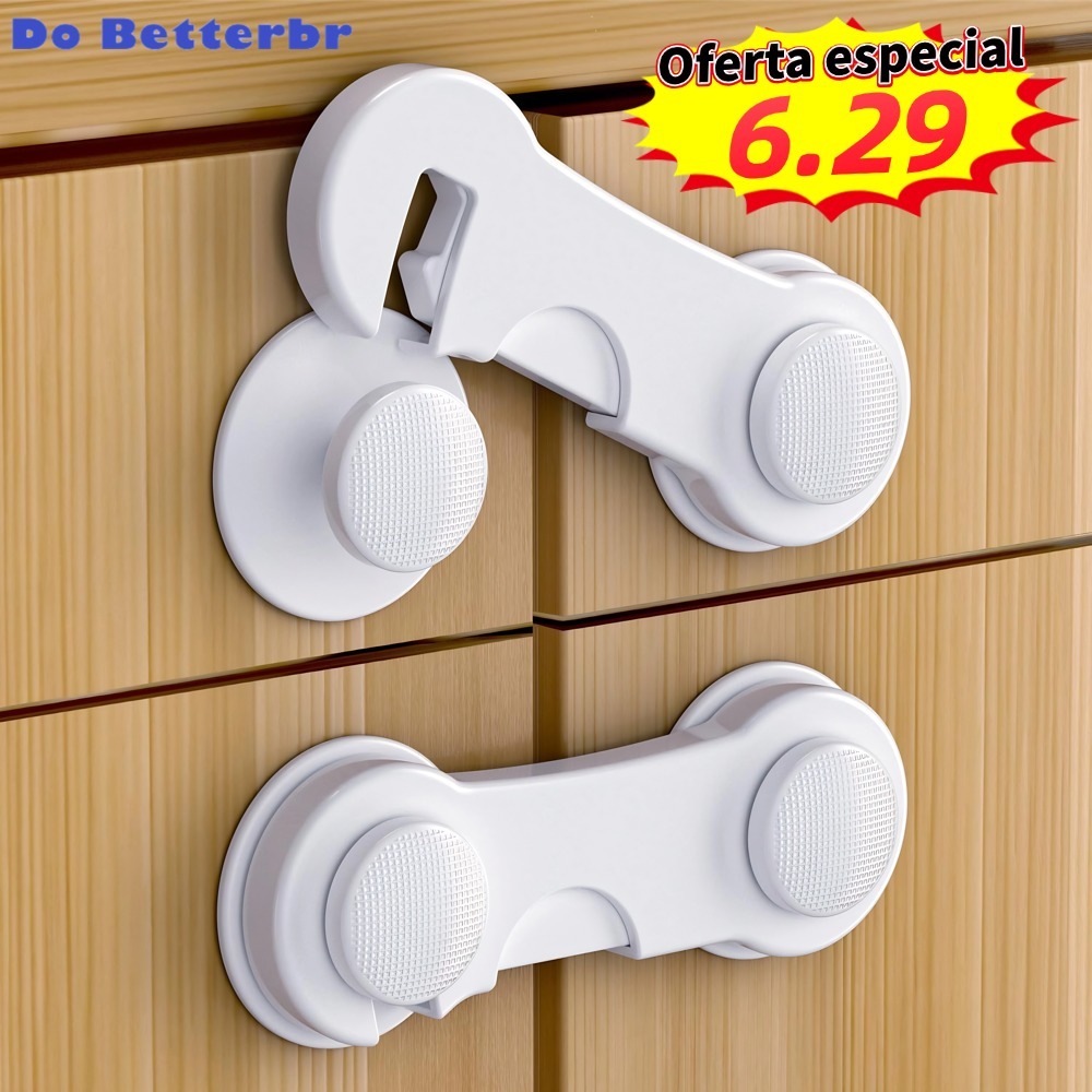 Kit 10/20 Travas Para Gaveta Porta Armário Segurança Bebê - Opção de cores
