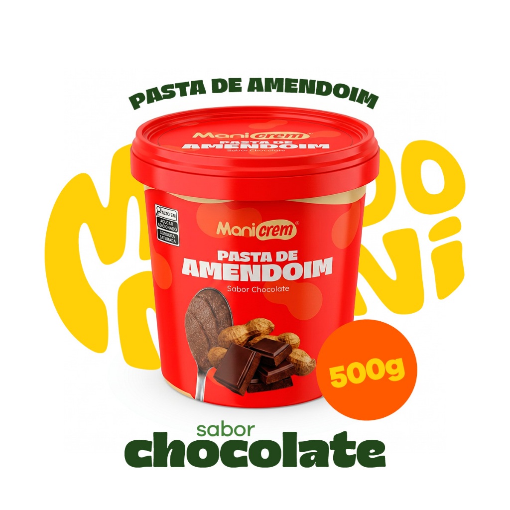 Imagem Pasta de Amendoim Sabor Chocolate 500g - Manicrem
