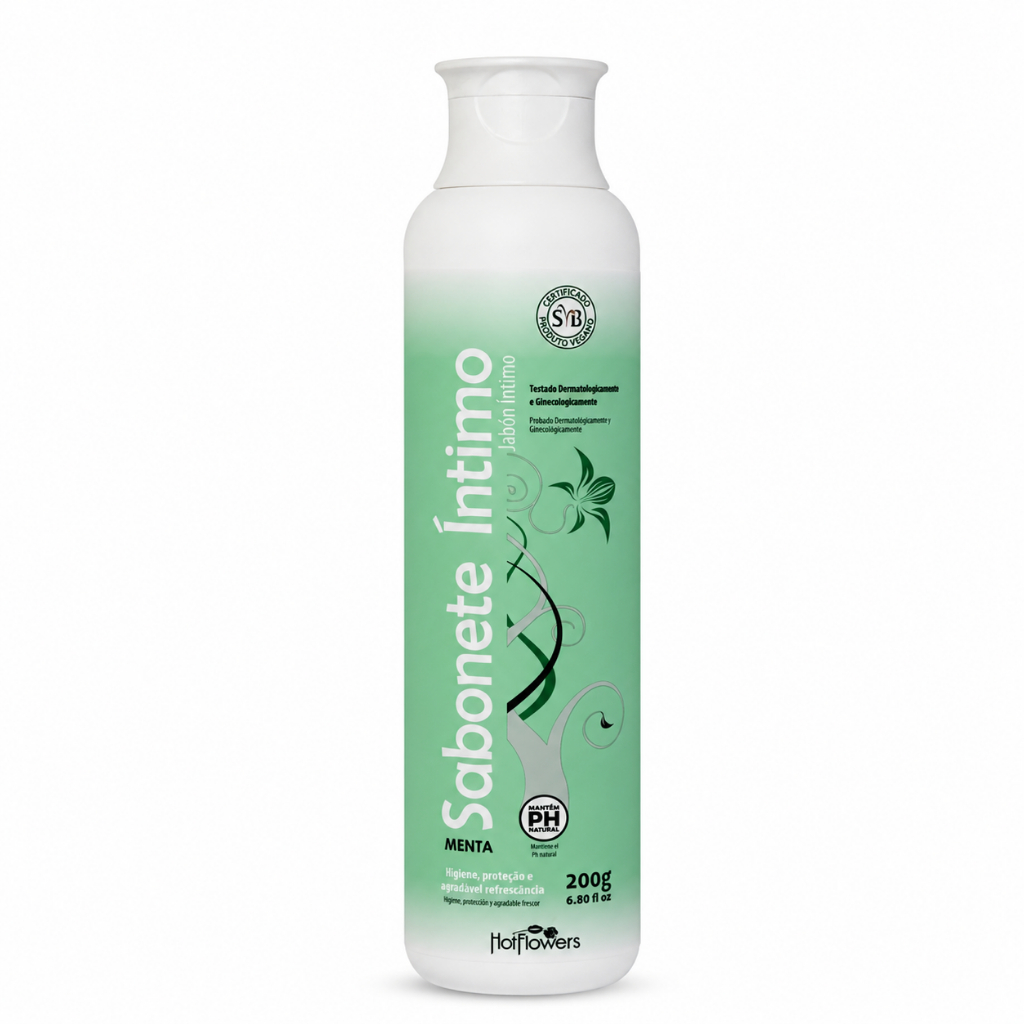 Sabonete Íntimo Líquido 200ML Menta Refrescante Hot Flowers