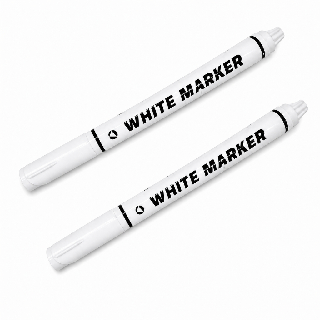 Kit 2 canetas de Destaque Brancas Marcadores de Arte Cabeça Redonda- Desenho Criativo, Escola, Reparos
