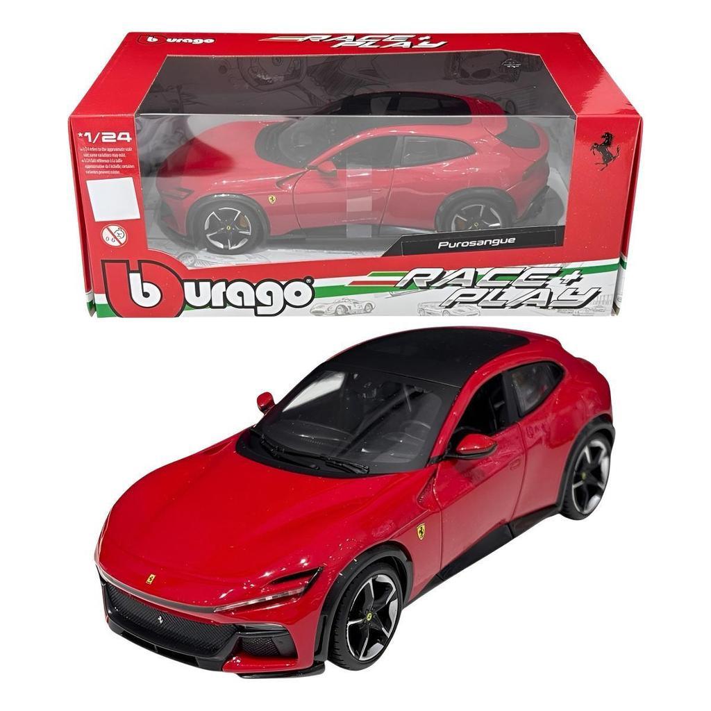 Miniatuta Ferrari Puro Sangue 1:36 Metal – Abre Portas, Luz e Som, Fricção, Pneus de Borracha Carro