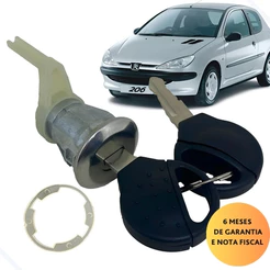 Cilindro Miolo Peugeot 206 1999 a 2009 207 2008 a 2014 Hoggar Porta Motorista Esquerda com Chaves