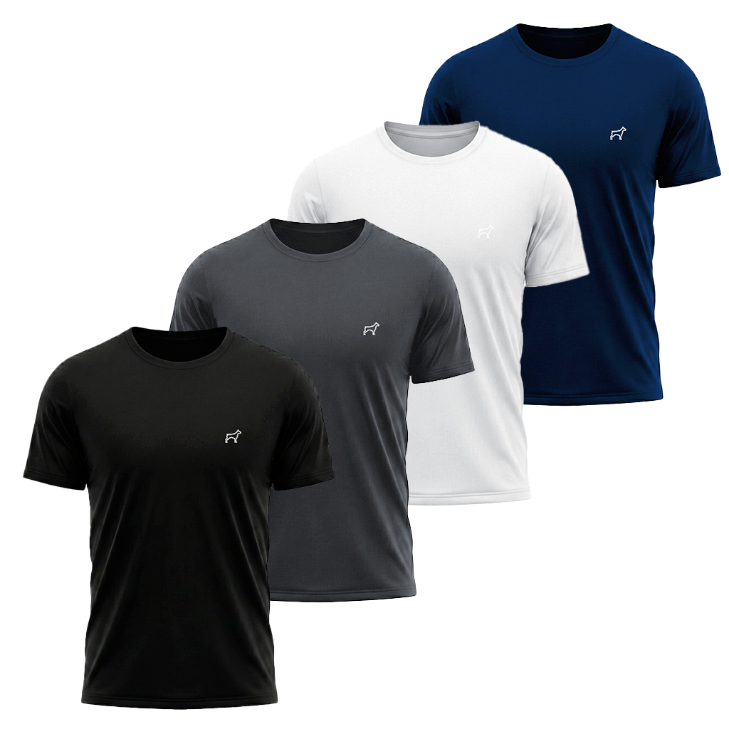 Kit 4 Camisetas Dry Fit Masculina Treino Corrida Esportes - Slim Fit