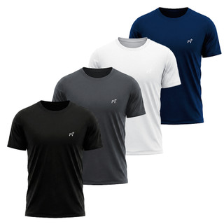 Kit 4 Camisetas Dry Fit Masculina Treino Corrida Esportes - Slim Fit