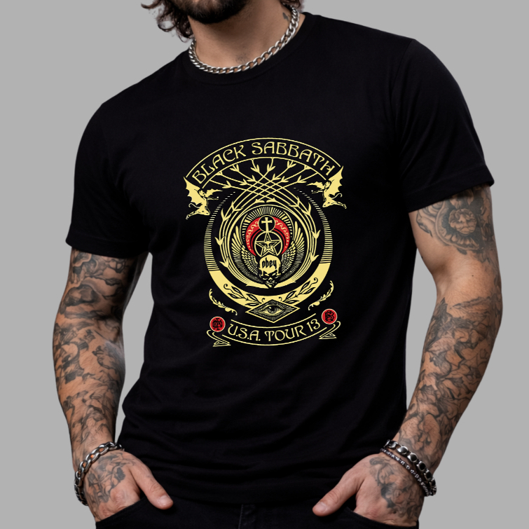 Camiseta Blacksabbath Banda de Rock Camisa Blusa Unissex Masculino Feminino Plus Size 100% Algodão