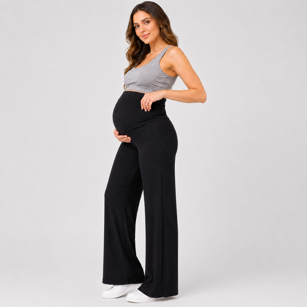 Calça Gestante Maternidade Pantalona Alto Conforto