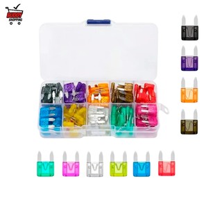 Kit Fusivel Automotivo Lâmina Moto Carro Universal 120 Peças Amperagens Sortidas 2A a 35A