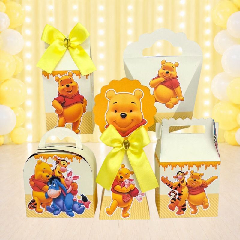 Kit Festa Ursinho Pooh Caixinhas para festa infantis lembrancinhas de aniversario mimos decoração personalizados do tema