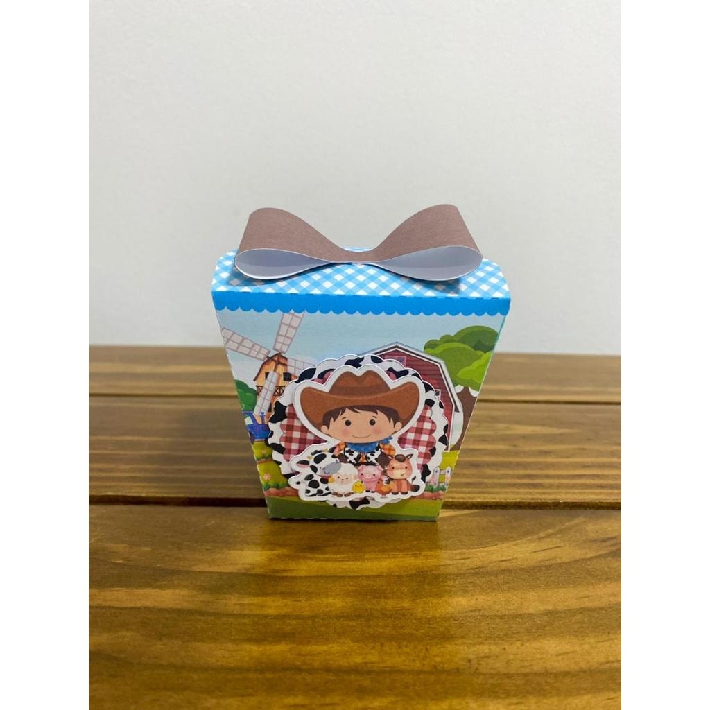 Caixa Sushi FAZENDINHA AZUL– lembrancinhas personalizadas - caixinhas personalizadas - vários temas
