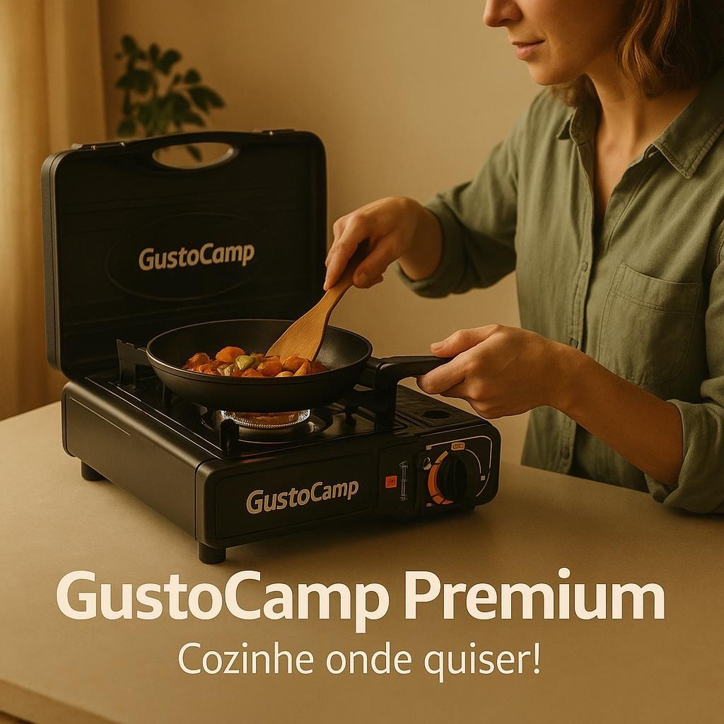 Leve sua aventura para o próximo nível com o Fogareiro Portátil de Mesa Maleta, a solução perfeita para quem ama acampar