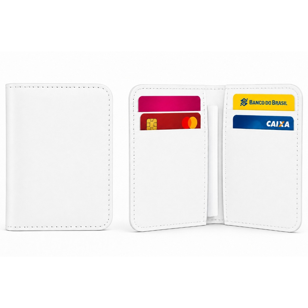 Kit 5 Carteiras Porta Cartões Para Revenda Slim CNH Cartões Compacta Brindes