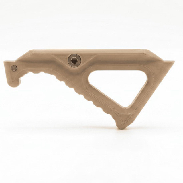 Front Hand Grip Angular 45º Tan Aeg 20 22 mm Airsoft + Brinde