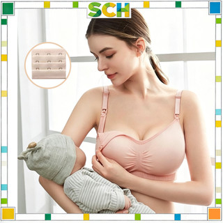 Kit 4 &3 Sutiãs de Amamentação Reforçado Com Bojo Removível e fecho extensível,Liso Cores confortável e respirável.