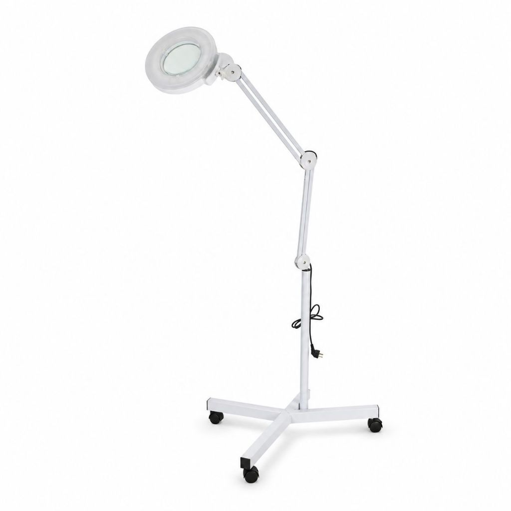 Lupa Luminária 120 Leds SMD Tripé Articulável Altura Regulável 4 Rodas Estética Lorben