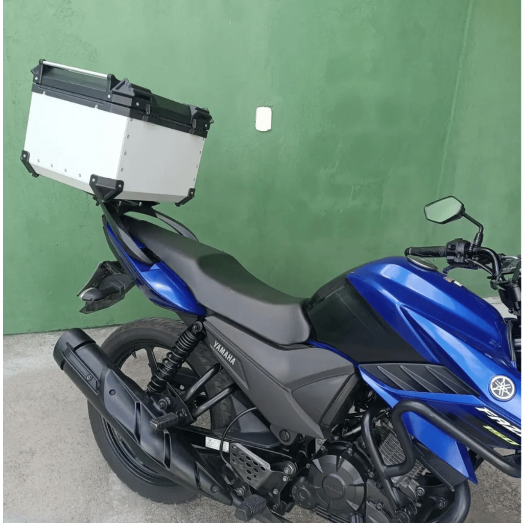 Bauleto Bau Moto 55L Atrox Dakar Universal ( Alumínio) Com Encosto De Brinde Forrado · foto 2
