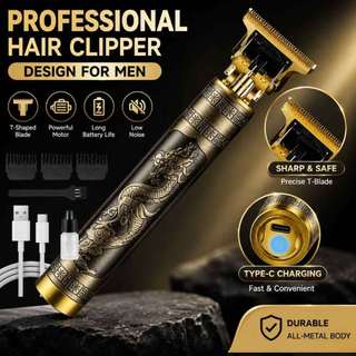 Máquina de Cortar Cabelo Dragão Aparador de Barba Masculino Sem Fio USB