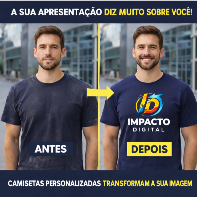 CAMISETA COM ESTAMPA PERSONALIZADA UNISSEX 100% ALGODÃO SUA ART FRASE FOTO OU LOGO DE ALTA DEFINIÇÃO
