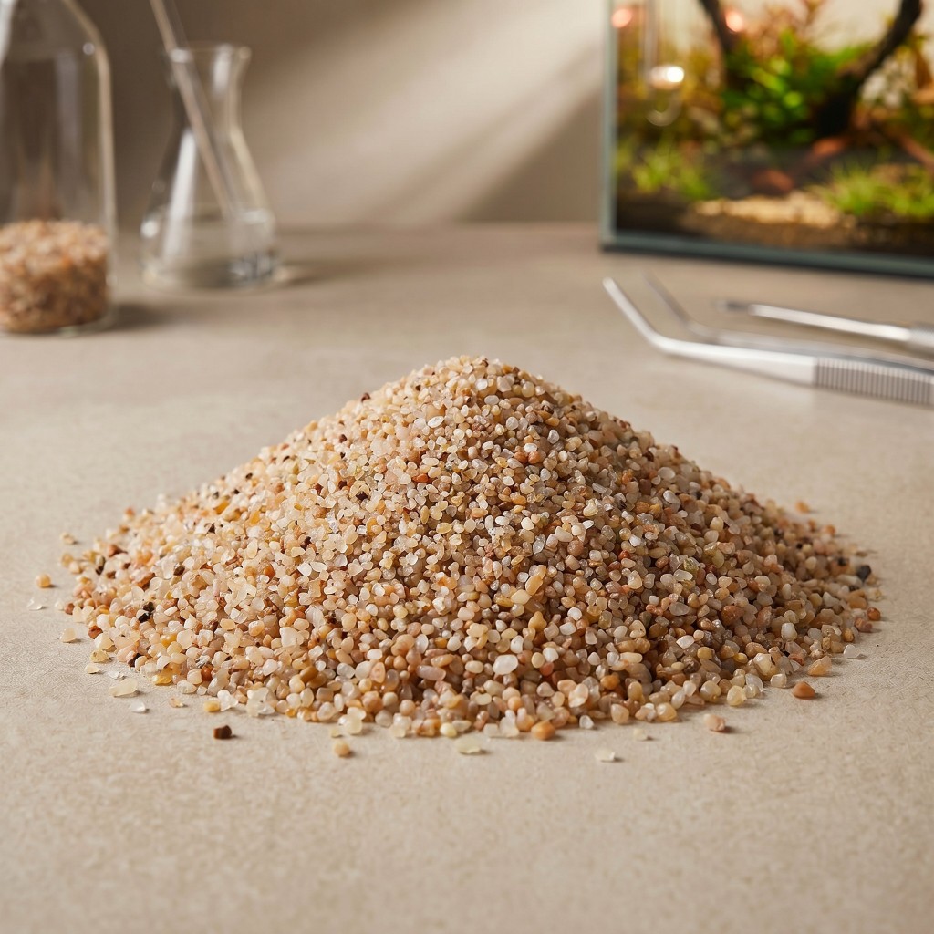 Areia de Cascalho de Rio Para Aquário Natural 1 kg