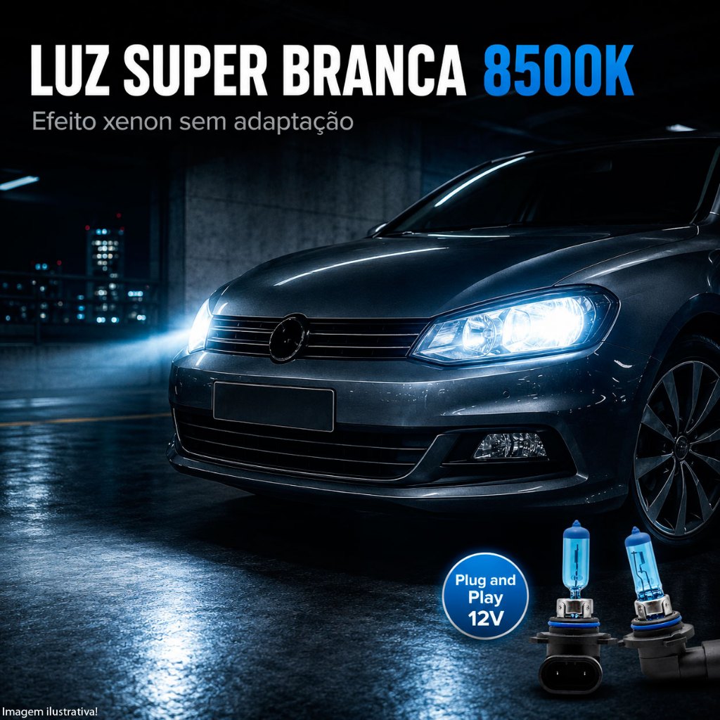 Par Lampada Super Branca H1 8500k Tipo Xenon 12v 55w Techone
