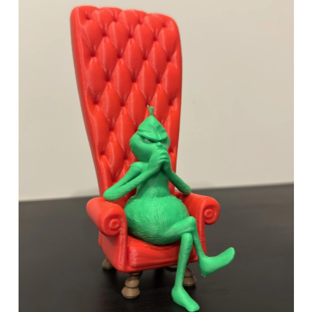 Grinch na Poltrona de Cinema | Decoração de Natal Impressa em 3D — imagem 2 de 2