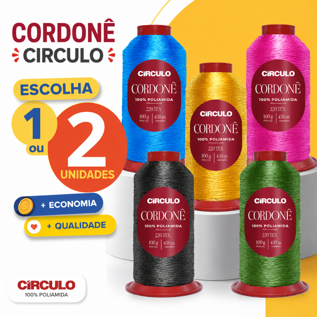 FIO LINHA CORDONÊ 450M CÍRCULO (1 ou 2 unidades)
