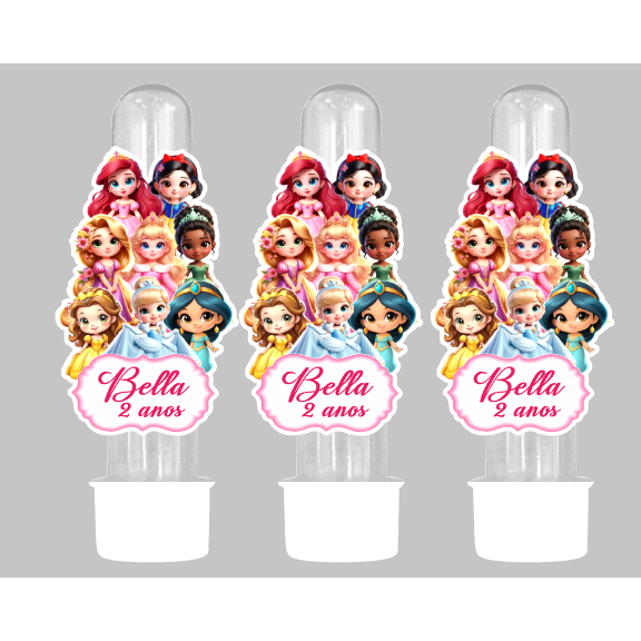 ENVIO RÁPIDO Tags Apliques Para Tubetes | Lembrancinha | Aniversário | Personalizado | Princesas Baby Princesas Cute